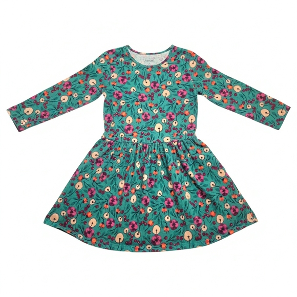 Garnet Hill Kids Organic Cotton Floral Dress - Size S (4/5) - Picture 1 of 7
